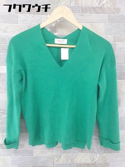 ◇ OPAQUE.CLIP オペーク ドット クリップ 長袖 カットソー サイズM グリーン系 レディース 【中古】 【1104020008950】 11,103円