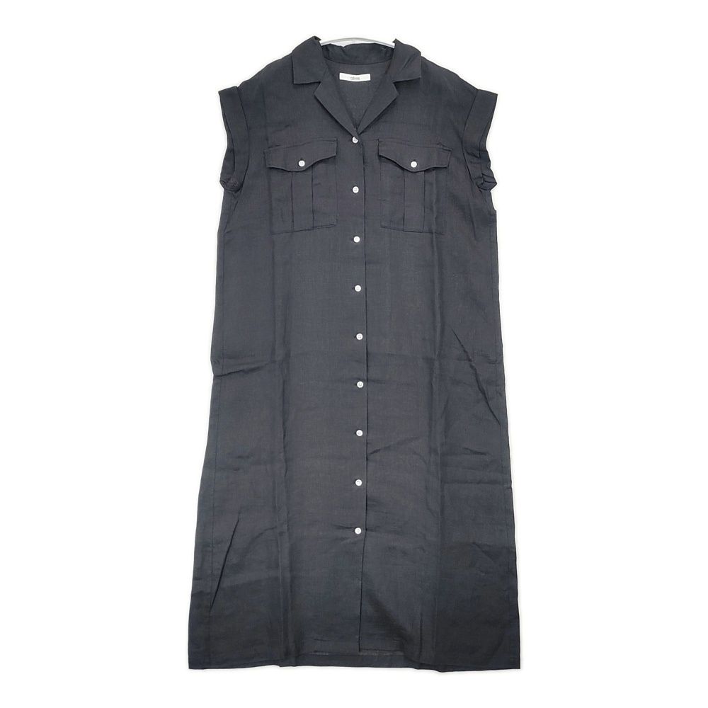JOURNAL STANDARD relume リネンシャツワンピース 定価12100円 サイズ38 ノースリーブ ワンピース 23SS ブラック レディース ジャーナルスタンダードレリューム【中古】6-0501S△