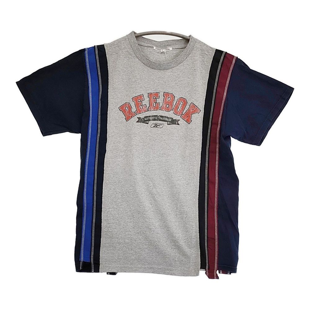 Rebuild by Needles 再構築 リメイク サイズS 半袖Ｔシャツ カットソー グレー ネイビー メンズ リビルドバイニードルス【中古】6-0501S♪