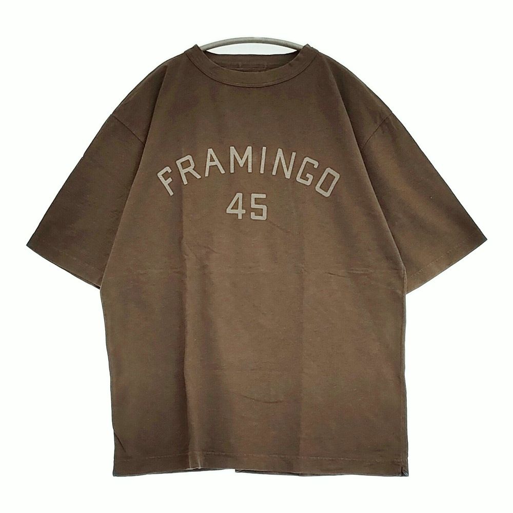 45R/45rpm フラミンゴ刺繍の90845星Tシャツ サイズ4 半袖Tシャツ