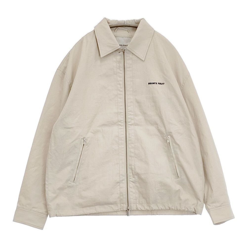 Bram's Fruit ブラムズフルーツ Ripstop Text Logo Jacket 定価42900円 リップストップ ジャケット 26SS オフホワイト メンズ【中古】6-0501M♪
