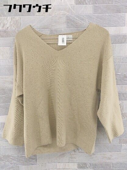 ◇ Simplicite シンプリシテェ Vネック 長袖 ニット セーター ベージュ レディース 【中古】 【1104050002249】