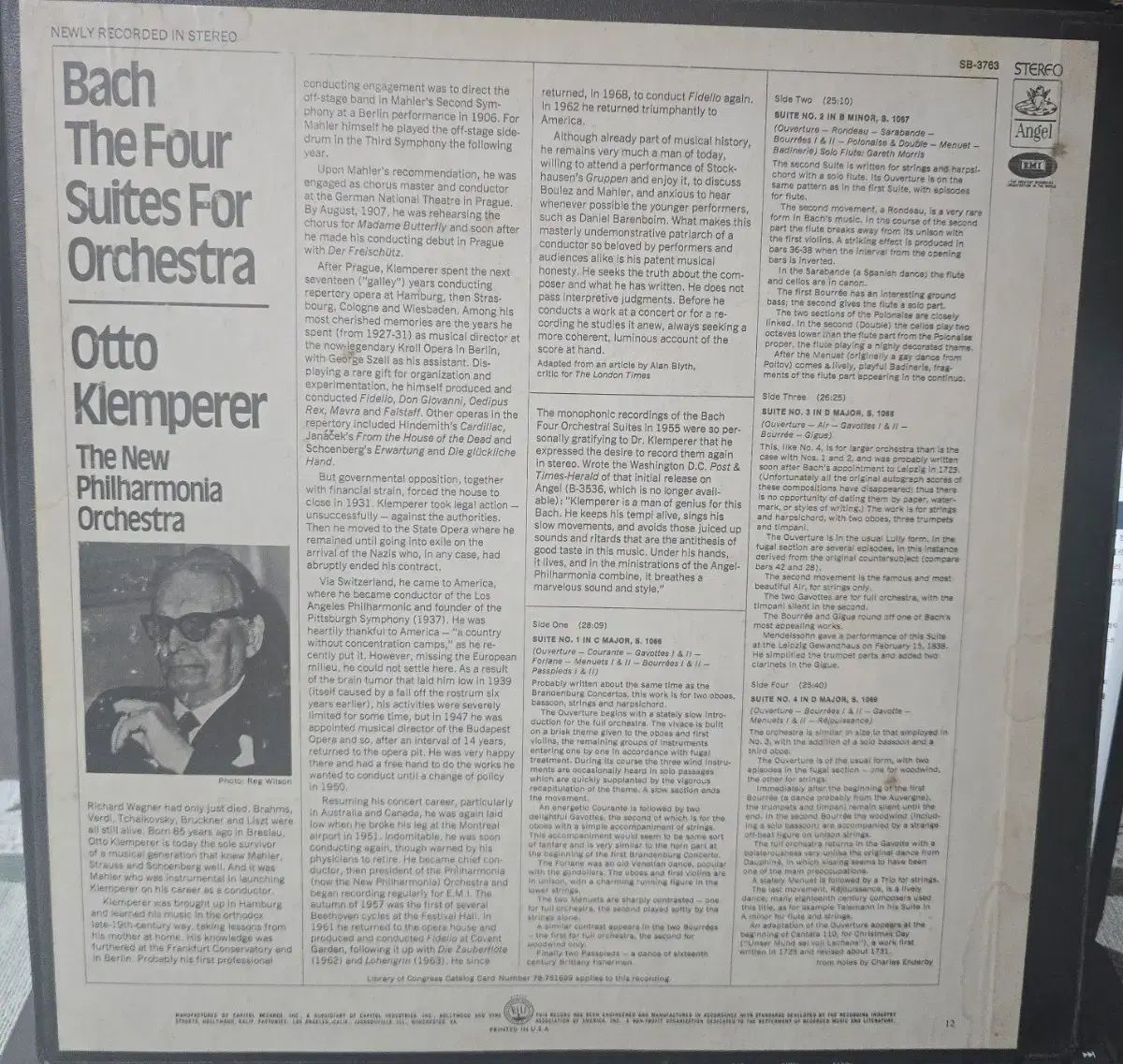 オットー クレンペラー 指揮_バッハ オーケストラ 組曲 2LP BOX US オットー クレンペラー 指揮_バッハ オーケストラ 組曲 2LP BOX US