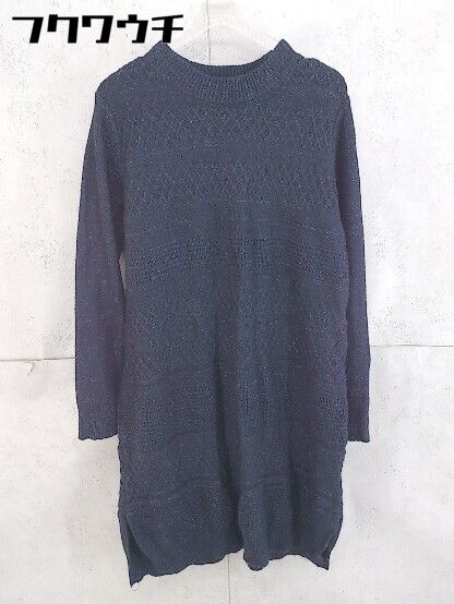 ◇ GLOBAL WORK グローバルワーク 長袖 ニット セーター サイズM ネイビー レディース 【中古】 【1104050010435】