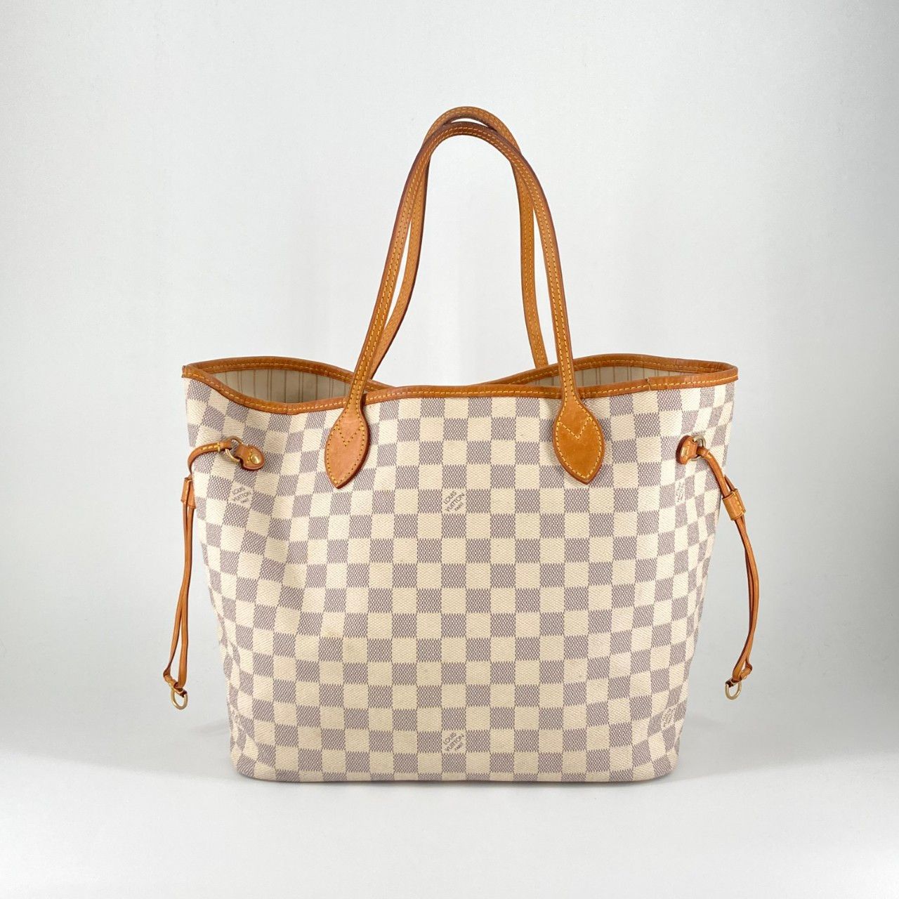 LOUIS VUITTON（ルイ・ヴィトン） ネヴァーフル MM ポーチ付 トートバッグ ホワイト