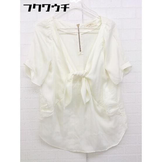 ◇ URBAN RESEARCH アーバンリサーチ バックジップ 半袖 ブラウス カットソー サイズFREE アイボリー系 レディース 【中古】 【1105060006012】