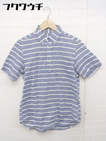 ◇ ◎ URBAN RESEARCH Jipijapa ヒピハパ ボーダー 半袖 シャツ サイズ1 ブルー ホワイト メンズ 【中古】 【1104300006416】