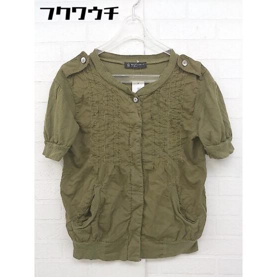 ◇ BEAUTY & YOUTH UNITED ARROWS 切り替え 半袖 ブラウス カットソー カーキ レディース 【中古】 【1106010002498】