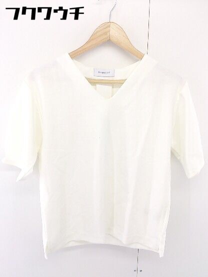 ◇ Simplicite シンプリシテェ Vネック 半袖 Tシャツ カットソー アイボリー系 レディース 【中古】 【1107070005948】