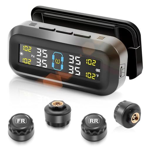 空気圧センサー TPMS センサー 【分離型ブラケット】振動感知 タイヤ気圧温度測定 太陽エネルギー/USBダブル充電 IP67防水防塵 取り付け簡単 多車種対応 0-5.0 Bar タイヤ空気圧モニター 日本語音声アラーム音wb d7b425f2