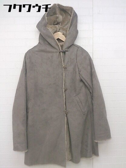 ■ URBAN RESEARCH ROSSO ロッソ スエード調 長袖 ムートンコート サイズF ブラウンベージュ系 レディース 【中古】 【1108030001048】
