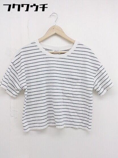 ◇ green label relaxing UNITED ARROWS ボーダー 半袖 Tシャツ カットソー ホワイト系 レディース 【中古】 【1107300000231】