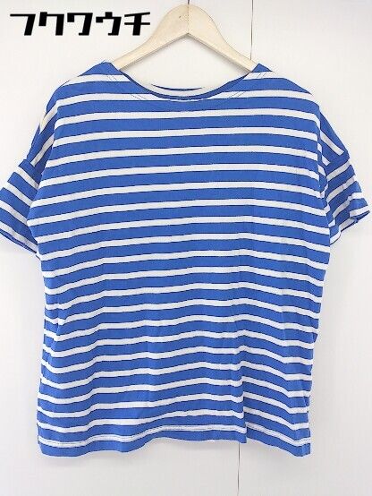 ◇ tree caf? antiqua アンティカ ボーダー 半袖 Tシャツ カットソー サイズM ブルー メンズ 【中古】 【1107270003010】