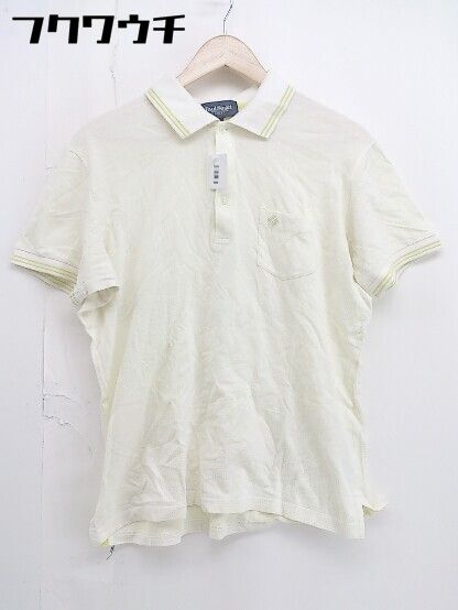 ◇ Paul Stuart ポール スチュアート ピンドット 半袖 ポロシャツ サイズ L イエロー ホワイト メンズ 【中古】 【1108090002672】