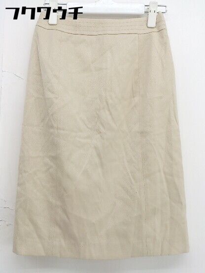 ◇ INED イネド 膝丈 タイト スカート サイズ7 ベージュ レディース 【中古】 【1108300005417】