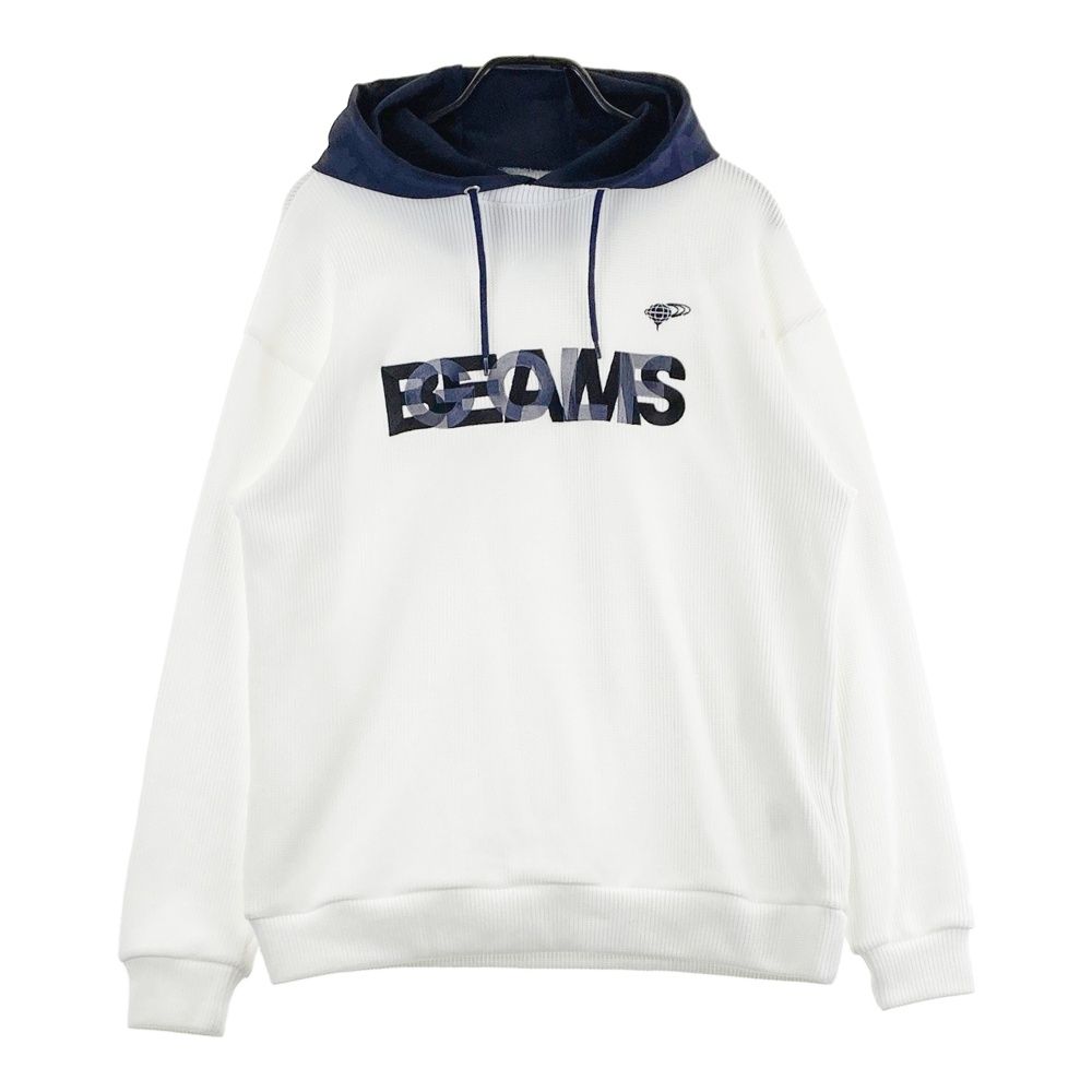 サイズ：XL BEAMS GOLF ビームスゴルフ ニット パーカー ホワイト系 
