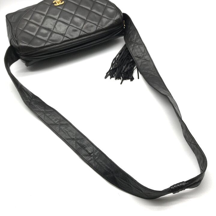 良品 CHANEL シャネル ココマーク マトラッセ ラムスキン レザー