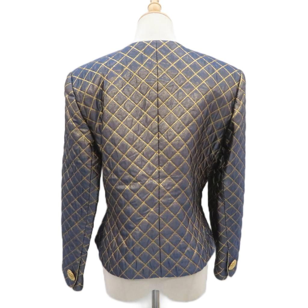 ジバンシィ GIVENCHY ノーカラーキルティングジャケット 上着 シルク混