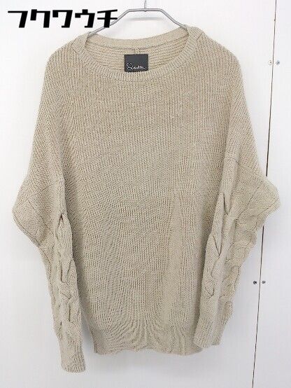 ◇ URBAN RESEARCH ROSSO ロッソ ウール ニット 長袖 セーター サイズF ベージュ レディース 【中古】 【1201260000659】