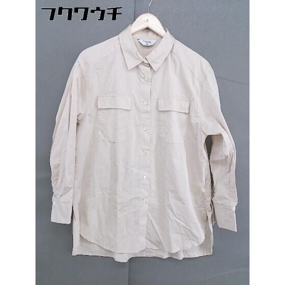 ◇ maker's shirt 鎌倉 メイカーズシャツ カマクラ × ViS ビス 長袖 シャツ サイズM ベージュ レディース 【中古】 【1201240003601】