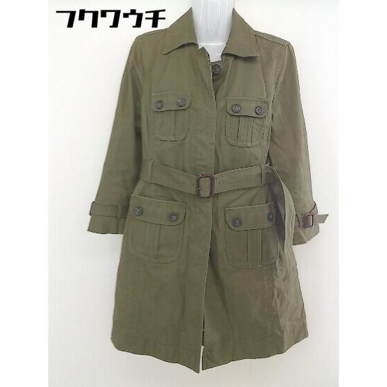 ◇ ◎ J CREW ジェイクルー 長袖 ステンカラーコート サイズ2 カーキ レディース 【中古】 【1202110001512】