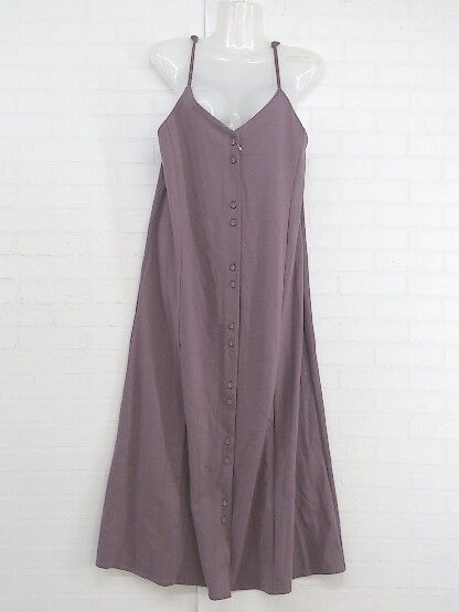 ◇ natural couture NICE CLAUP キャミソール ロング ワンピース サイズF パープル系 レディース 【中古】 【1205180003776】