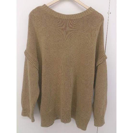◇ LOWRYS FARM ローリーズファーム コットン ニット 長袖 ニット カーディガン セーター サイズF ベージュ レディース 【中古】 【1207010000139】