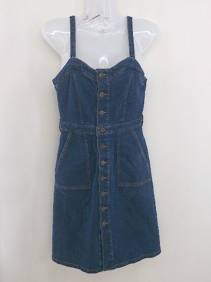 ◇ Heather ヘザー ストラップ ノースリーブ 膝丈 デニムワンピ^-ス サイズS インディゴ レディース 【中古】 【1207040000574】 9,988円