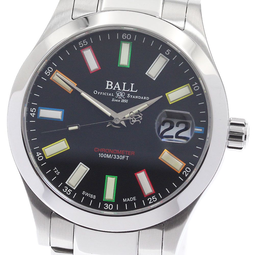 ボールウォッチ BALLWATCH NM9026C-S33CJ-BK マーベライト レインボーエディション 自動巻き メンズ 美品 箱・保証書付き_956673