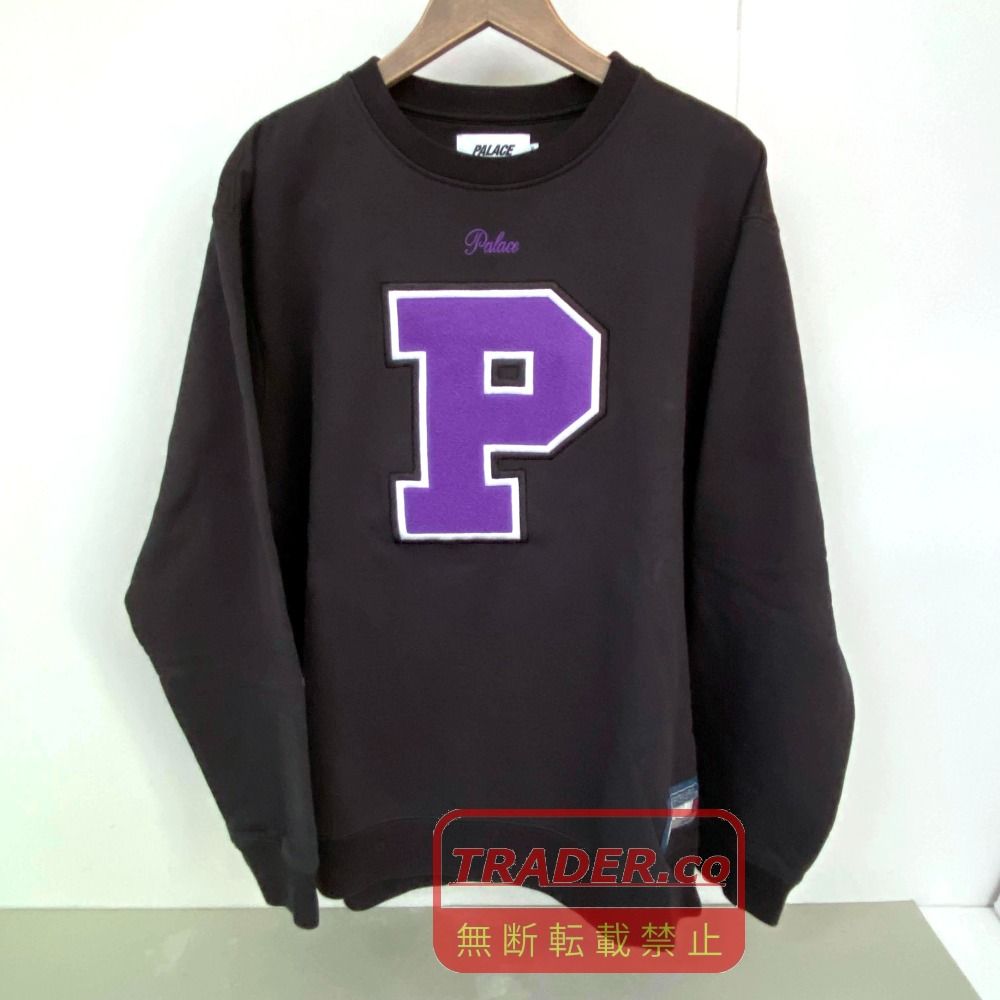 03w26320 PALACE Varsity Applique Crew Black パレス バーシティ アップリケ クルー ブラック 黒 サイズXL メンズ トップス ストリート トレーナー スウェット