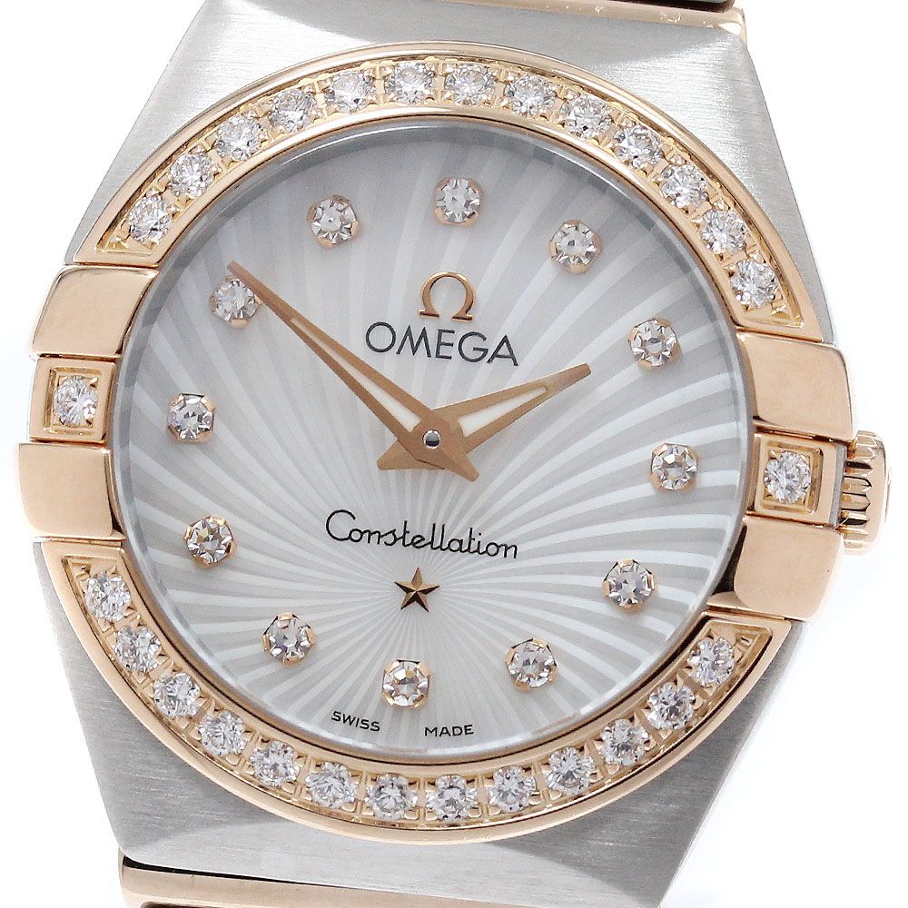 オメガ OMEGA 123.25.24.60.55.002 コンステレーション ダイヤベゼル 12P クォーツ レディース 良品 _957831