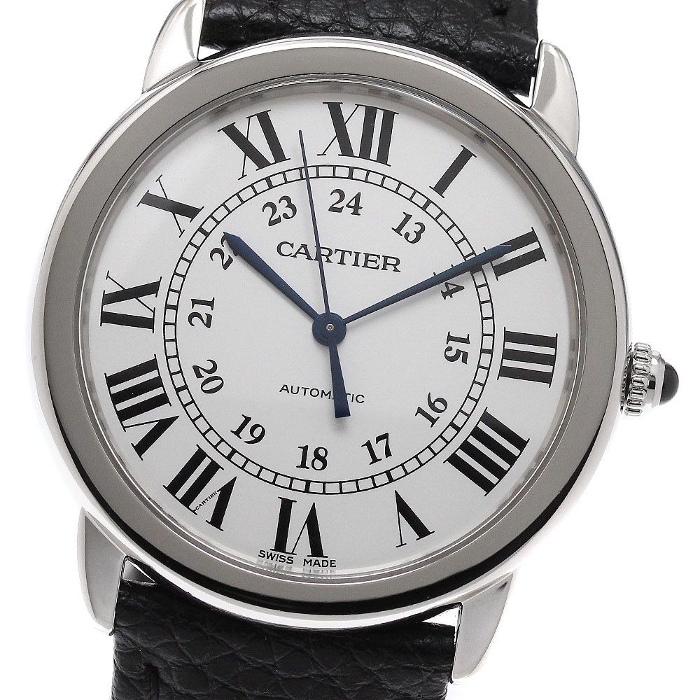 カルティエ CARTIER WSRN0013 ロンドソロ MM 自動巻き ボーイズ 良品 保証書付き_959482
