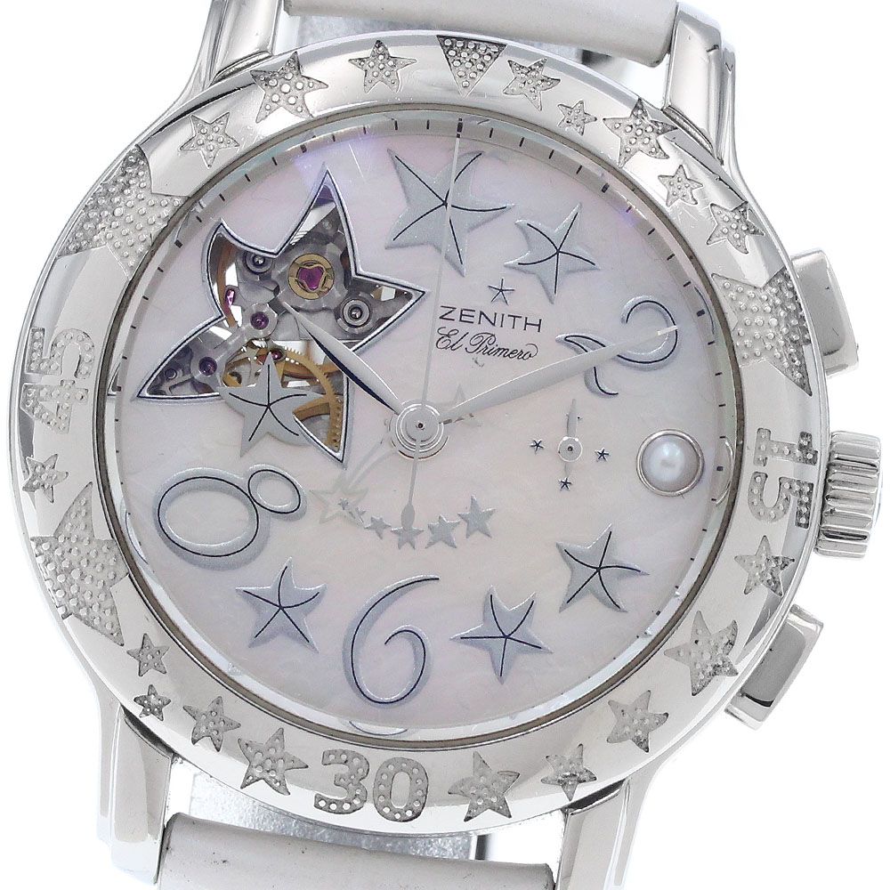 ゼニス ZENITH 03.1233.4021 スター シー オープン エルプリメロ クロノグラフ 自動巻き レディース 保証書付き_956987