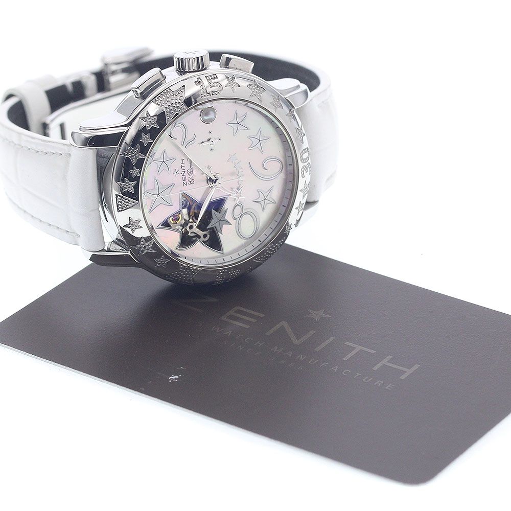 ゼニス ZENITH 03.1233.4021 スター シー オープン エルプリメロ クロノグラフ 自動巻き レディース 保証書付き_956987