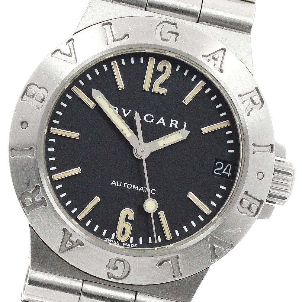 ブルガリ BVLGARI LCV29S ディアゴノ デイト 自動巻き レディース 保証書付き_956884