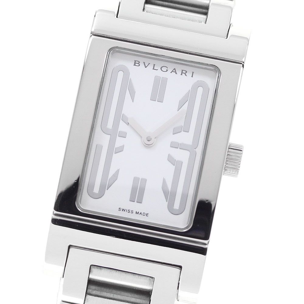 ブルガリ BVLGARI RT39S レッタンゴロ クォーツ レディース 保証書付き_959370