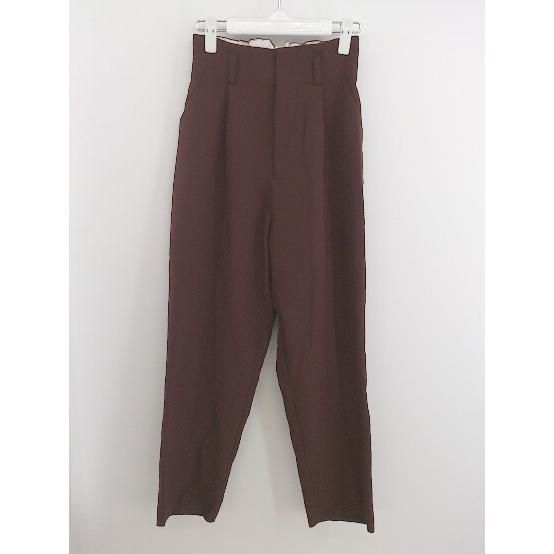 ◇ one after another NICE CLAUP ワンアフターアナザー ナイスクラップ ワンタック パンツ サイズF ブラウン レディース P 【中古】 【1208240002023】