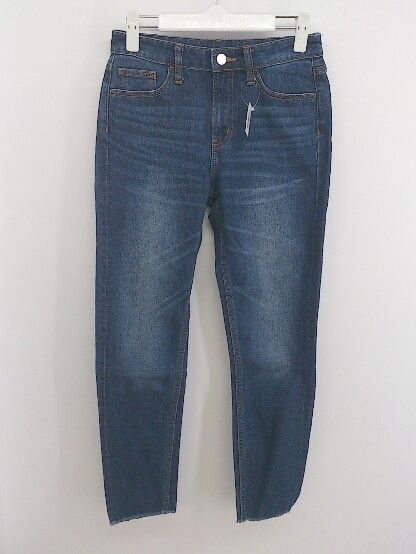 ◇ AZUL BY MOUSSY アズールバイマウジー カットオフ デニム ジーンズ パンツ サイズ24 インディゴ レディース 【中古】 【1208230012469】