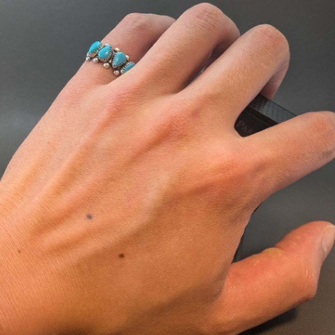 Navajo ナバホ族 ヴィンテージ スターリングシルバー925 ターコイズ 4