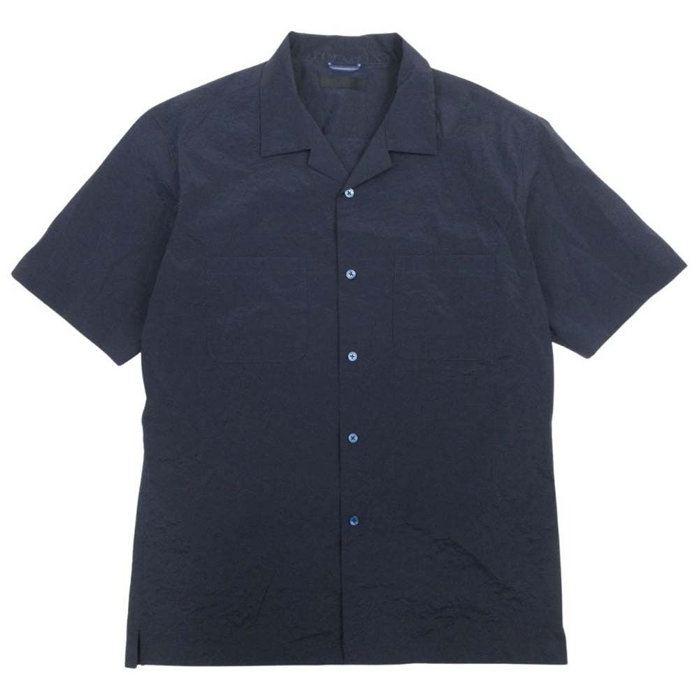 美品 junhashimoto ジュンハシモト 24ss ULTLA LIGHT ALOHA SHIRT ウルトラライト アロハシャツ 半袖 カットソー トップス 4 紺 メンズ 古着 中古 USED