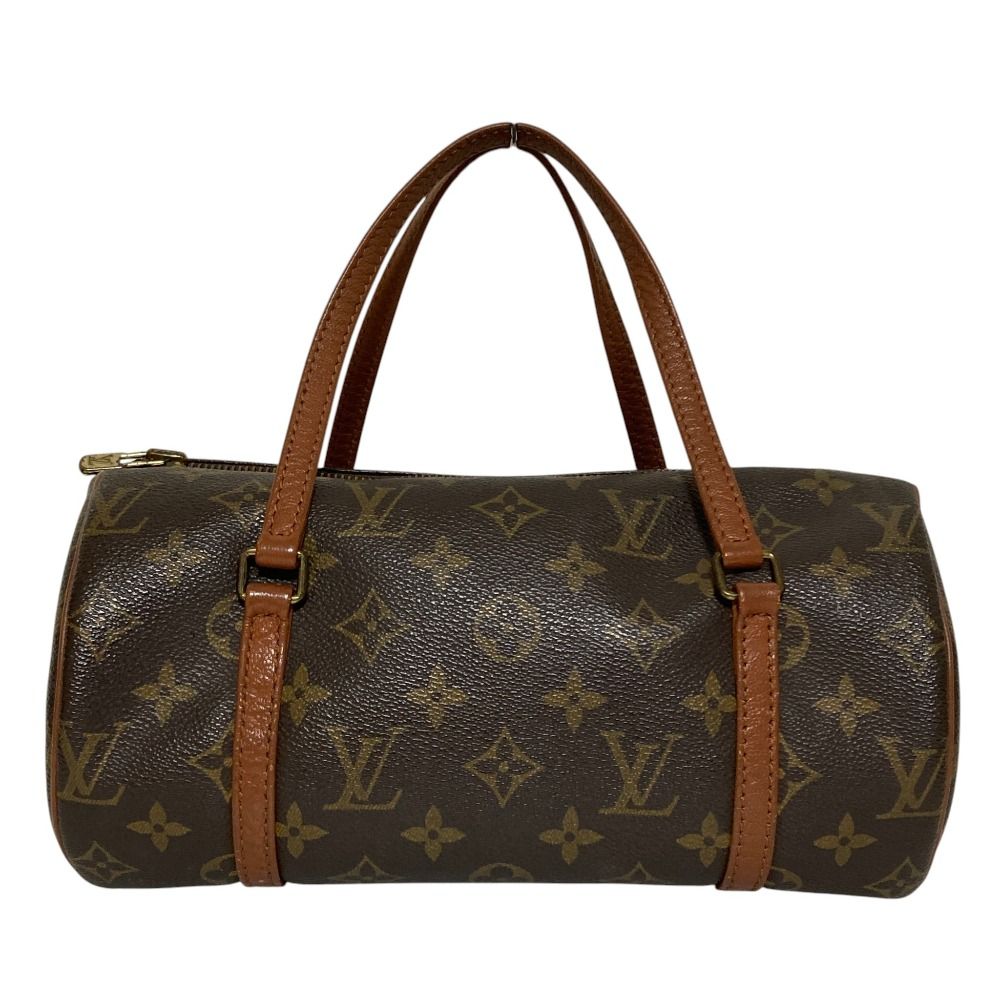 良品 LOUIS VUITTON ルイヴィトン パピヨン26 旧パピヨン モノグラム ドラム ハンドバッグ M51366 ブラウン レディース 古着 中古 USED