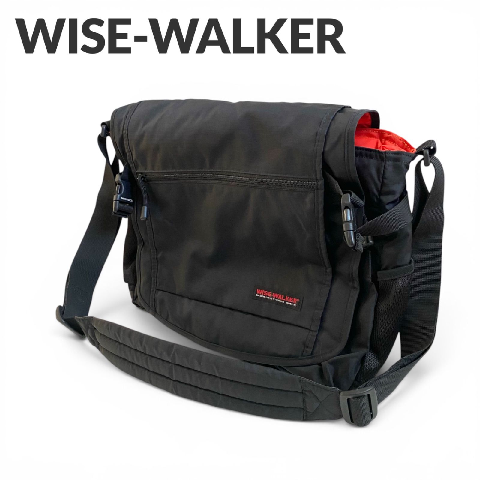 WISE-WALKER ワイズウォーカー ショルダーバッグ ブラック メンズ 