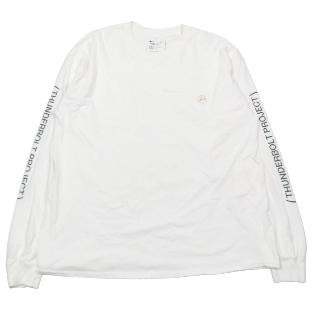 FRAGMENT フラグメント THUNDERBOLT PROJECT サンダーボルト プロジェクト ポケモン ピカチュウ Tシャツ 長袖 カットソー XL 白 メンズ 古着 中古 USED