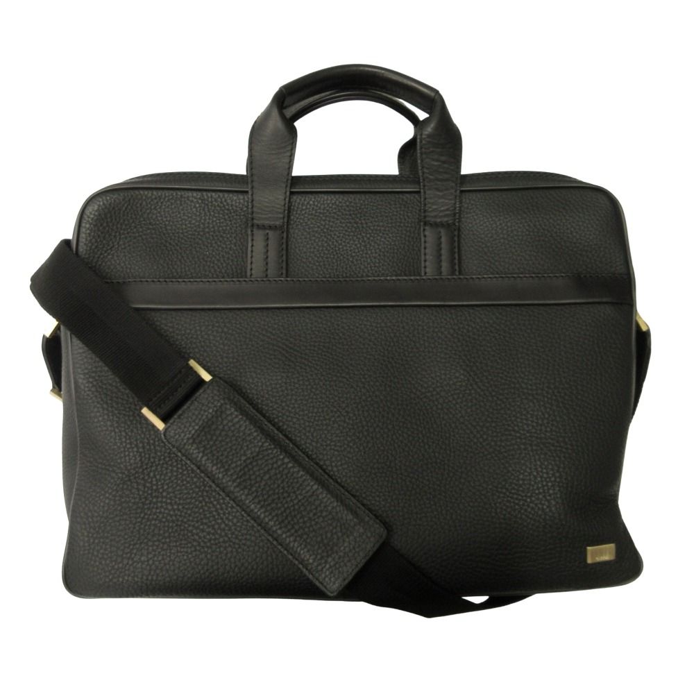 美品 Dunhill ダンヒル 2way レザー ビジネス バッグ ブリーフケース ハンド ショルダー 書類鞄 黒 ブラック メンズ 古着 中古 USED