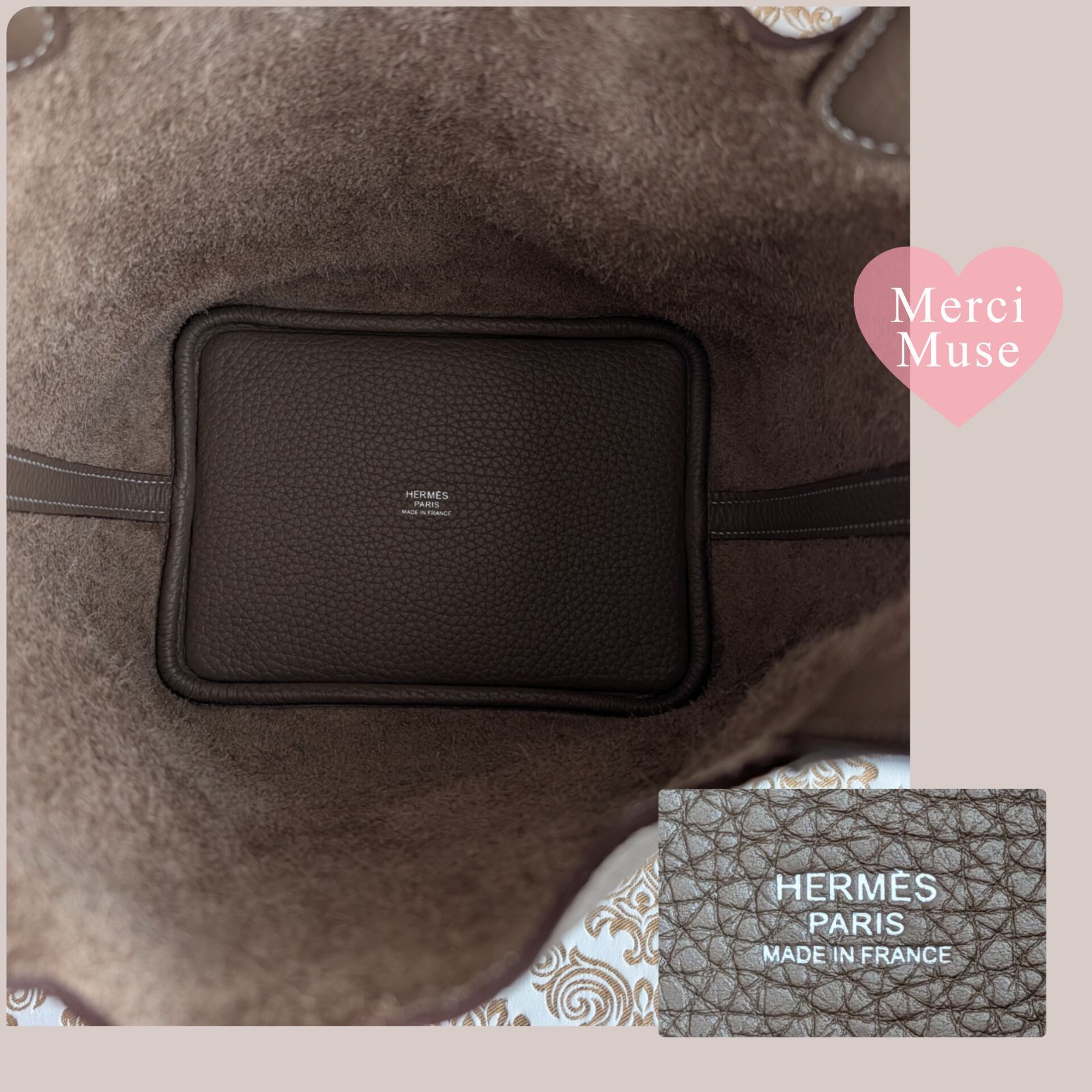 ❤お得なお品❤ピコタンロックPM18 エトゥープxシルバー金具 エルメス