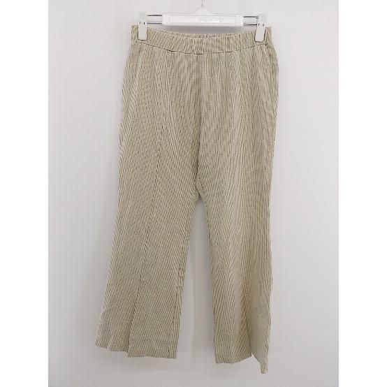 ◇ Simplicite シンプリシテェ ストレッチ ストライプ フレア パンツ 表記なし ベージュ系 レディース P 【中古】 【1208240011902】