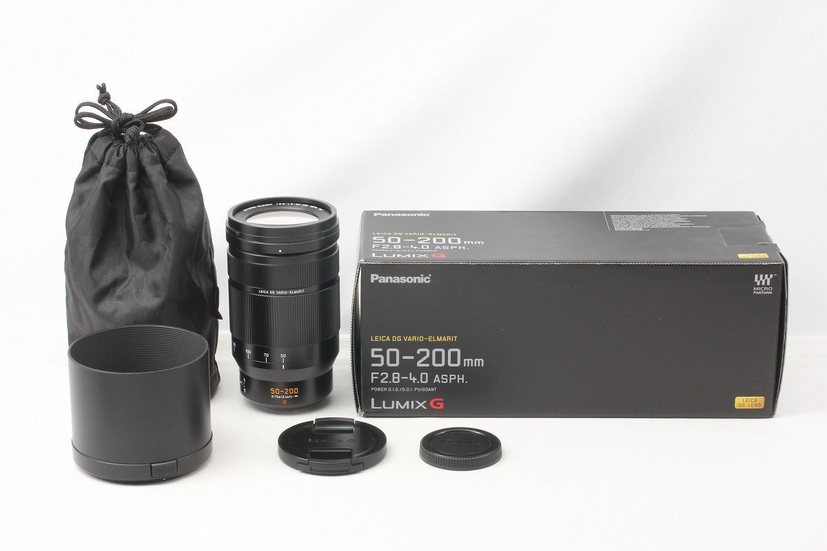 パナソニック Panasonic LEICA DG VARIO-ELMARIT 50-200mm F2.8-4.0 ASPH. H-ES50200 付属品満載 元箱◇50487