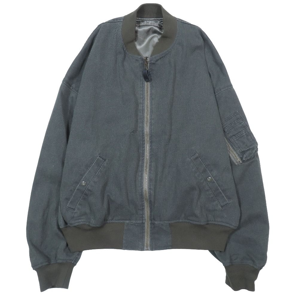 新品同様 BEAMS ビームス Fade Bomber Jacket フェード ボンバージャケット ショート丈 リバーシブル ブルゾン XL オリーブ メンズ 古着 中古 USED