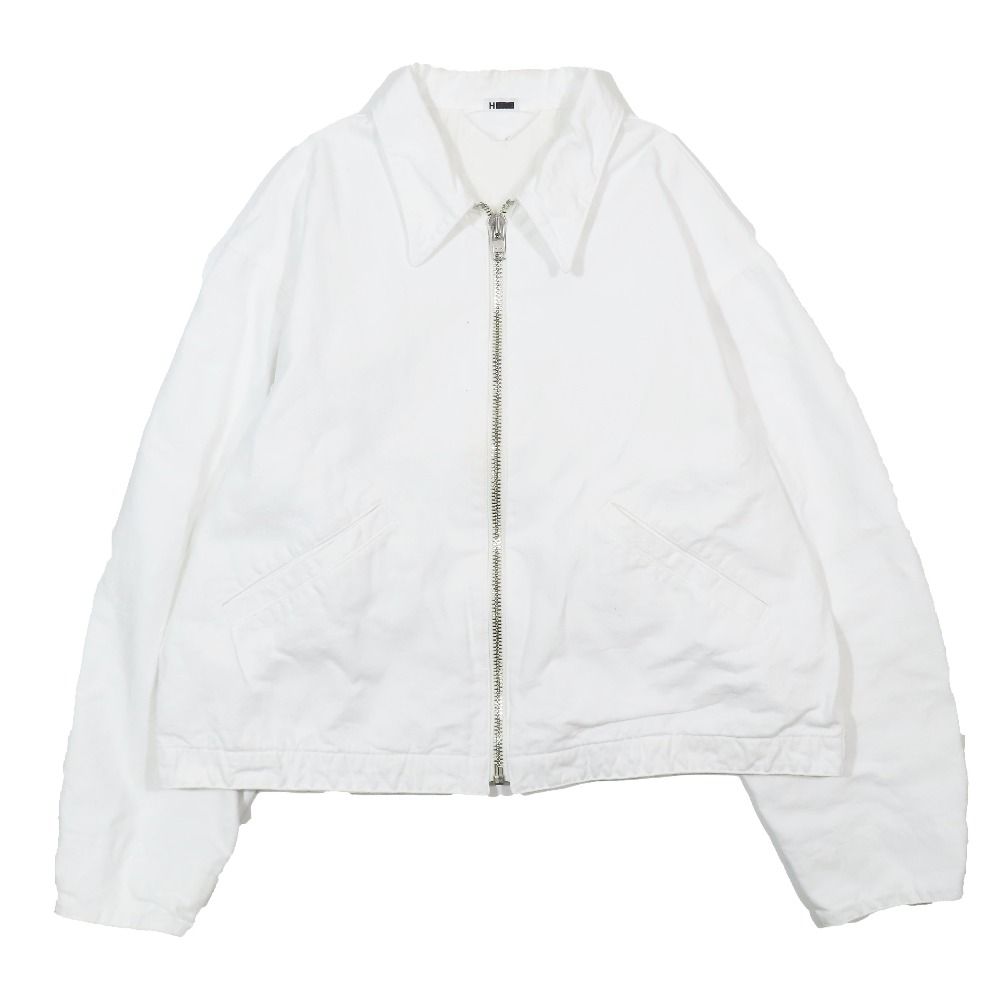 H BEAUTY&YOUTH Hビューティアンドユース デニム ジップジャケット ダックジャケット ワイドシルエット L ホワイト メンズ 古着 中古 USED
