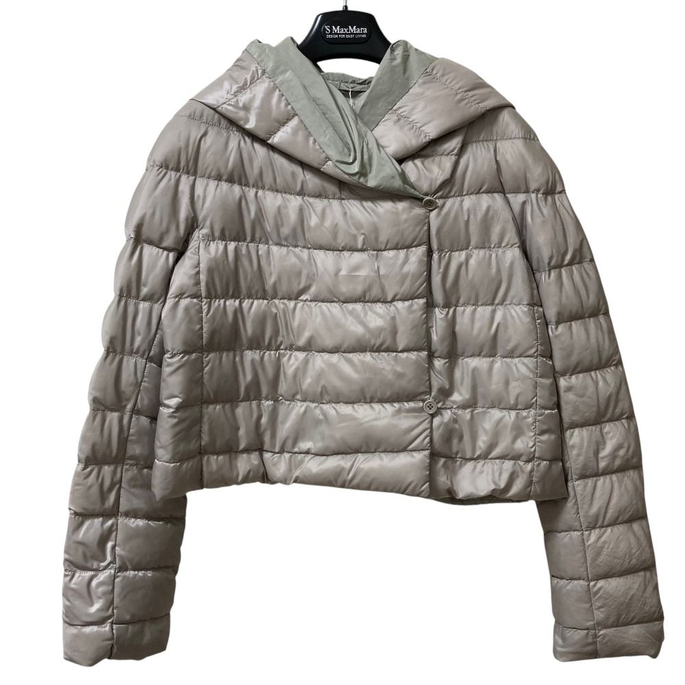 未使用 Max Mara The Cube マックスマーラ ザキューブ リバーシブル ショートダウンジャケット サイズ42 グレー レディース 古着 中古 USED